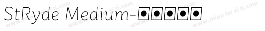 StRyde Medium字体转换